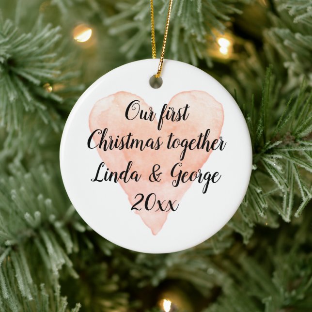 1st Christmas together couple's xmas tree ornament (Tree)