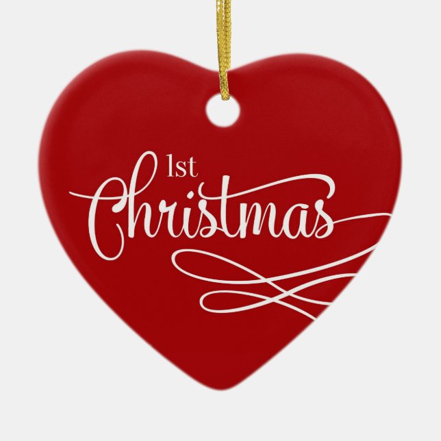 1st Christmas with Baby 2017 Ceramic Ornament (Front)