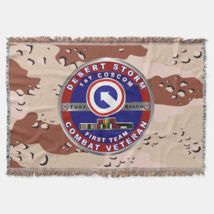 1st Corps Support Command Desert Storm Veteran Throw Blanket