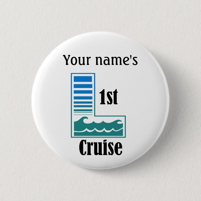 1st Cruise 2 Inch Round Button (Front)