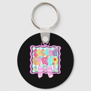 1st Day Of 2nd Grade Preppy Keychain