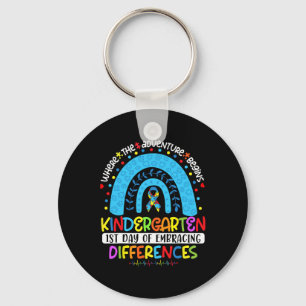 1st Day Of Embracing Differences Kindergarten Auti Keychain