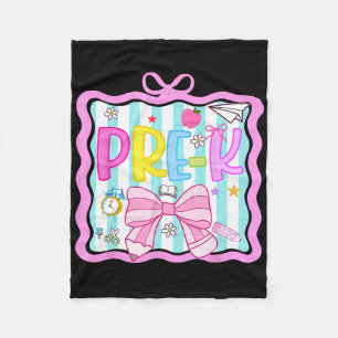 1st Day Of Pre-kindergarten Preppy Ck To School Co Fleece Blanket
