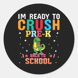 1st Day Of Preschool Girls Prek Boys Back To Schoo Classic Round Sticker