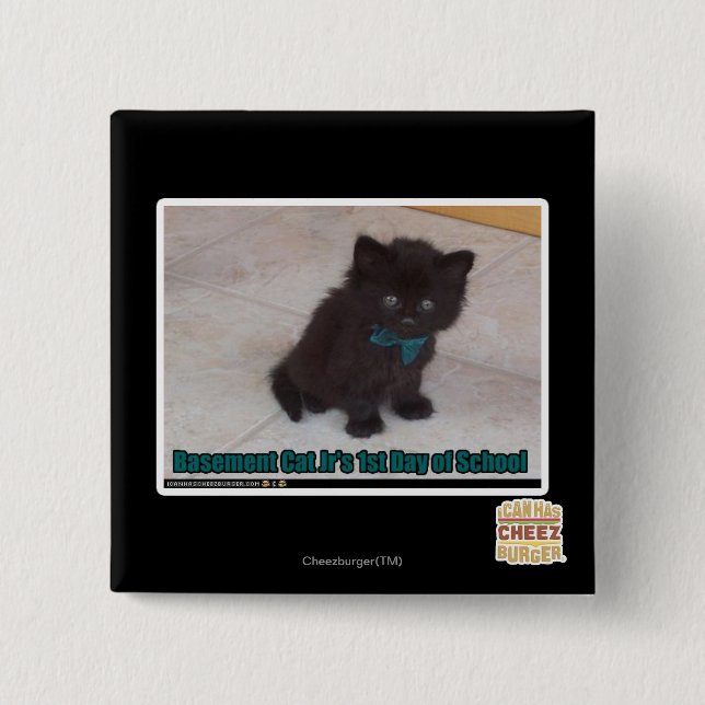 1st Day of School 2 Inch Square Button (Front)