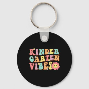 1st Day Of School Kindergarten Vibes Student Teach Keychain
