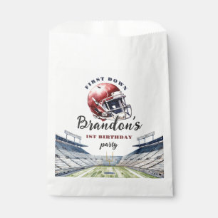 1st Down One Year Old Football Birthday Favour Bag