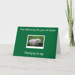 "1st EASTER" HIPPITY HOPPITY WISHES Holiday Card
