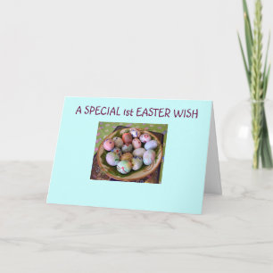 1st EASTER=SPECIAL FOR SPECIAL BABY Holiday Card