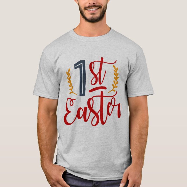 1st Estar grey colour Men's Basic  T-Shirt (Front)