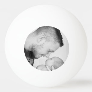 1st Father's Day Custom Photo Ping Pong Ball