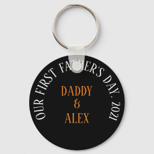 1st Fathers Day Gift, Personalized Dad Keychain, Keychain