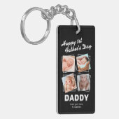 1st Father's Day Photo Collage Keychain (Front Left)