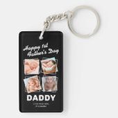 1st Father's Day Photo Collage Keychain (Back)