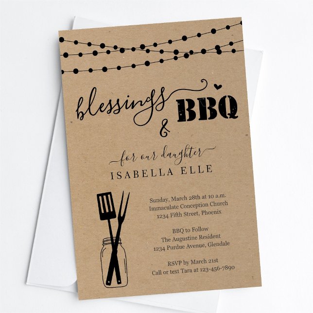 1st First Communion / Confirmation Party BBQ Party Invitation (Creator Uploaded)