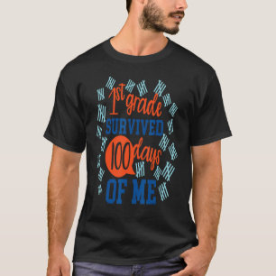 1st First Grade 100 Days Of School Kids Teacher T-Shirt