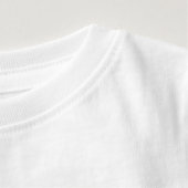 1st First One Birthday Woodland Animals Name Baby T-Shirt (Detail - Neck (in White))