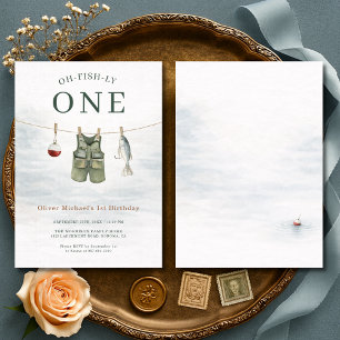 1st Fishing Boy's Birthday  Invitation