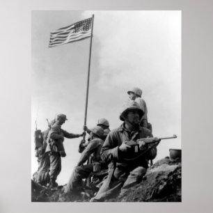 1st Flag Raising On Iwo Jima Poster