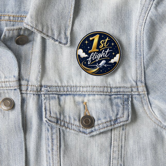 1st flight airplane  2 inch round button (In Situ)