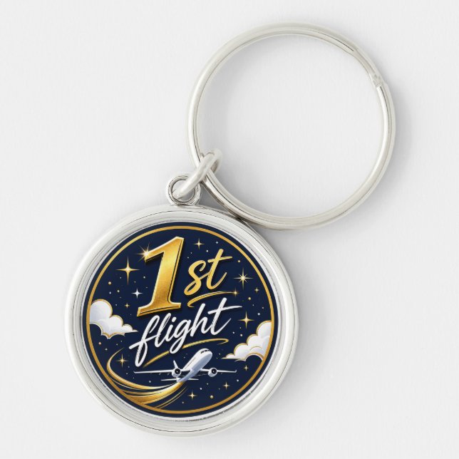 1st flight airplane  keychain (Front)