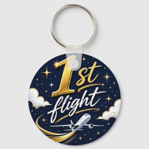 1st flight airplane keychain