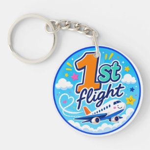 1st flight colourful airplane souvenir keychain