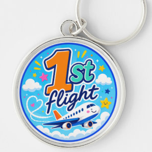 1st flight colourful airplane souvenir keychain