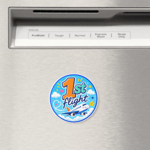 1st flight colourful airplane souvenir magnet