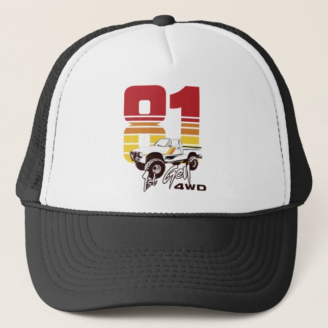 1st Gen 1981 Toyota 4WD Truck Trucker Hat (Front)