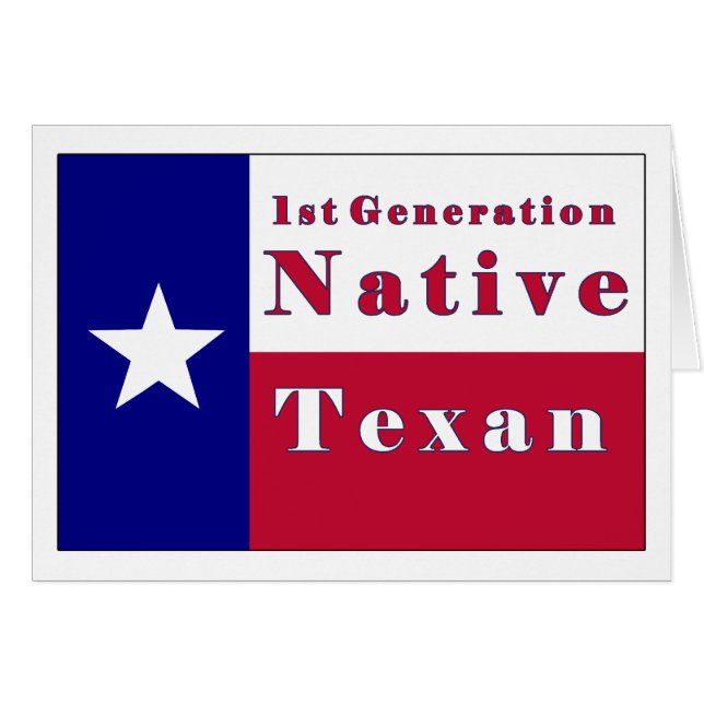 1st Generation Native Texan Flag (Front Horizontal)