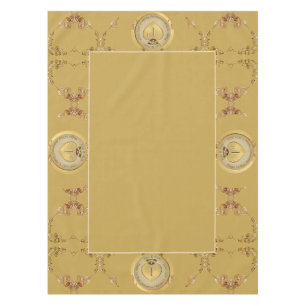 1st Golden Ochre Wedding Anniversary Tablecloth