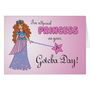 1st Gotcha Day Pink Princess w/ Sparkly-Look Wand