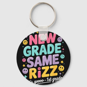 1st grade back to school new grade same rizz keychain