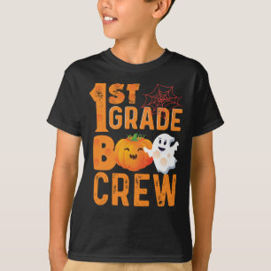 1st Grade Boo Crew Halloween Cute Pumpkin T-Shirt