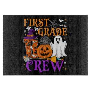 1st Grade Boo Crew Teacher Student Funny Halloween Cutting Board
