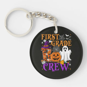 1st Grade Boo Crew Teacher Student Funny Halloween Keychain