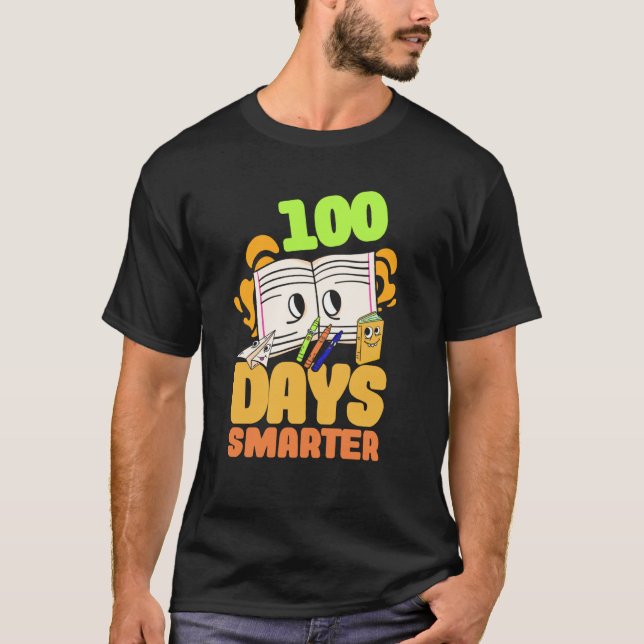1st Grade Child 100 days smarter pupil T-Shirt (Front)