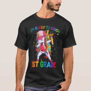 1st Grade Cute Unicorn First Day Of School  Girl R T-Shirt
