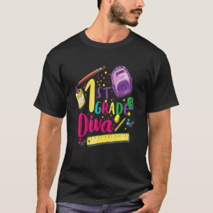1st Grade Diva  First Day Of School Girl Clothes T-Shirt