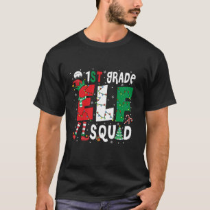 1st Grade Elf Squad Christmas Elf Costume Students T-Shirt