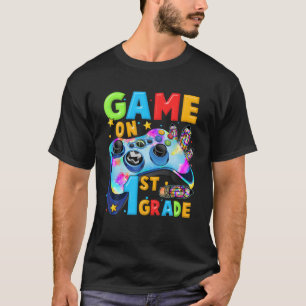 1St Grade Game On First Video Controller Teacher K T-Shirt