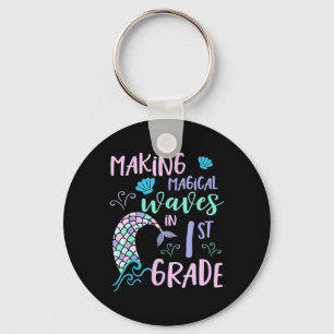 1st Grade Girls Cute Mermaid Frist Day Kids Ck To Keychain
