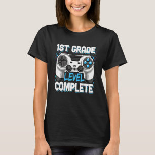 1st Grade Graduation Level Complete Video Gamer Ki T-Shirt