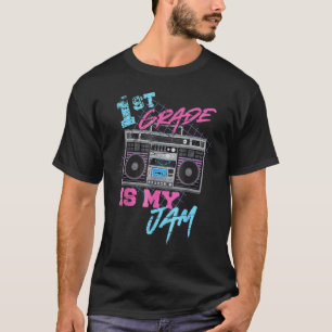 1st Grade Is My Jam Vintage 80s Boombox Teacher St T-Shirt