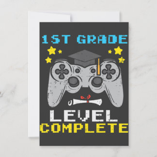 1St Grade Level Complete Gamer Last Day Of School  Holiday Card
