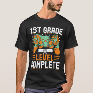 1st Grade Level Complete Graduation Video Game Con T-Shirt