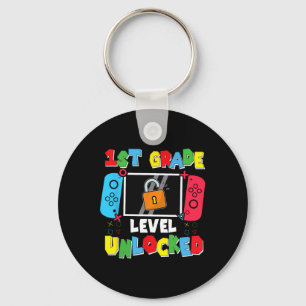1st Grade Level Unlocked Ck To School First Day Ga Keychain