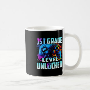 1st Grade Level Unlocked Gamer Boys Kids First Day Coffee Mug