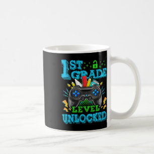 1st Grade Level Unlocked Video Game Back To School Coffee Mug